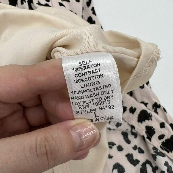 Savanna Jane Athena Leopard Dress Womens Boho Smock Style Sleeveless Large - Picture 6 of 6